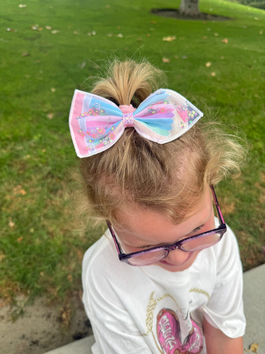 Pastel Pencil Shaker Hair Bows for Girls