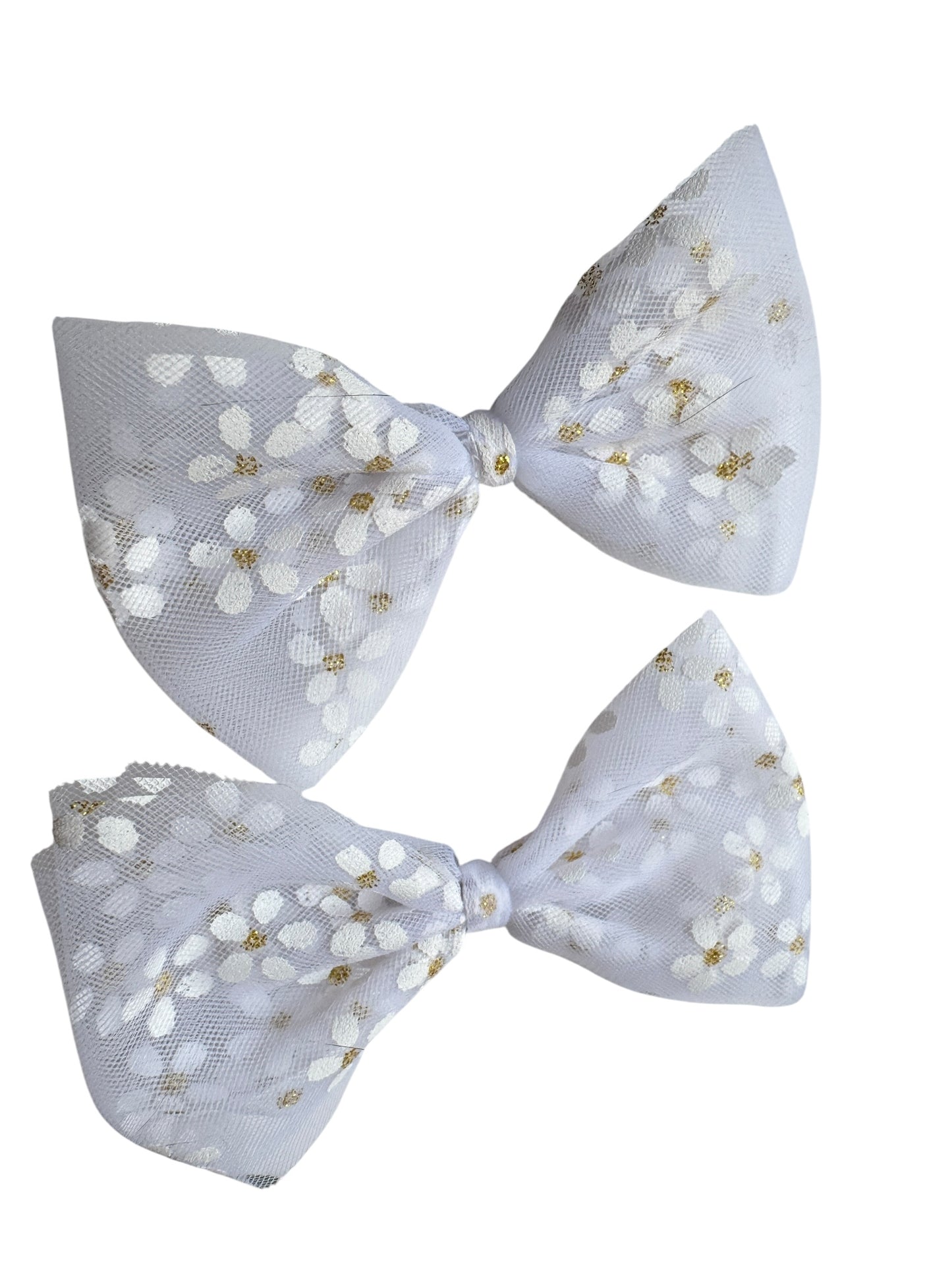 Daisy Tulle Hair Bows for Babies & Toddlers | Spring Flower Hair Accessories