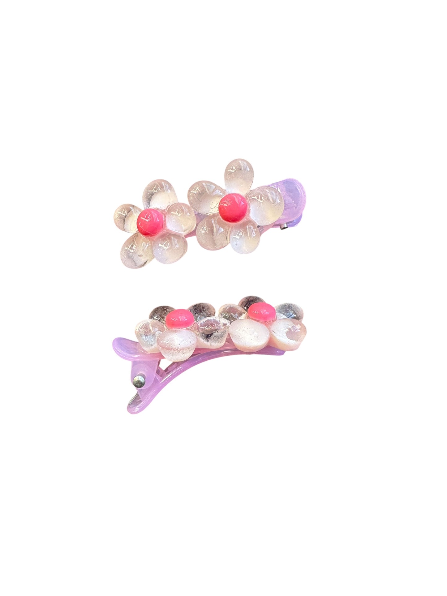 Baby Flower Hair Clips - Spring Snap Clips for Toddlers & Babies