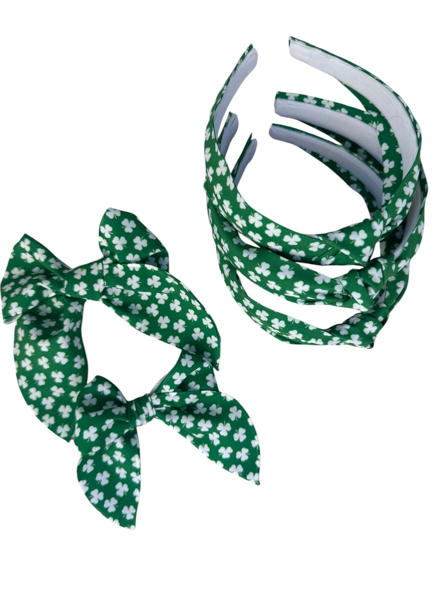 *Green Shamrock Hair Bows