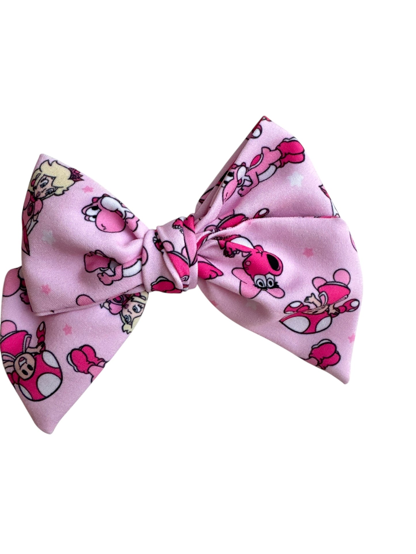 Princess Peach Hair Bows for Girls - Character Clip Bows