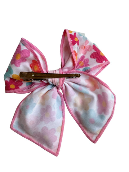 Spring Flower Shaker Hair Bow for Girls - Floral Confetti Alligator Clip