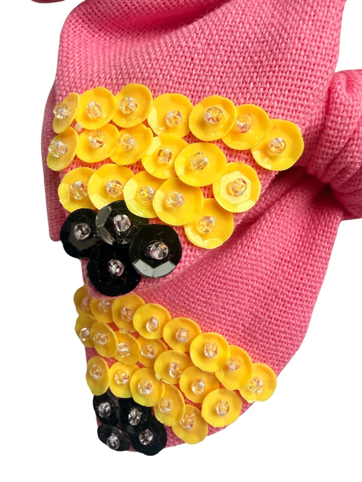 Pink Embellished Pencil Hair Bow for Little Girls – Back to School Alligator Clip