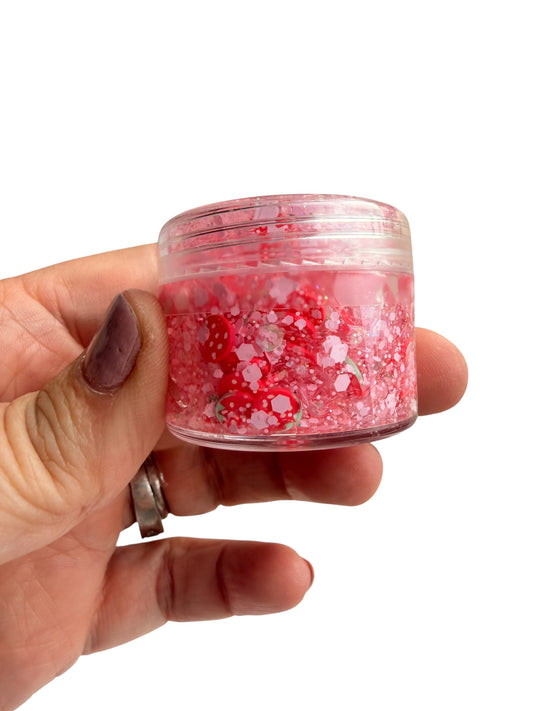 Pink Strawberry Glitter Hair & Body Gel | Sparkle Glitter Gel for Kids & Teens