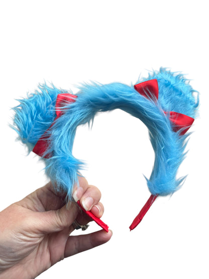 Blue Fuzzy Headband