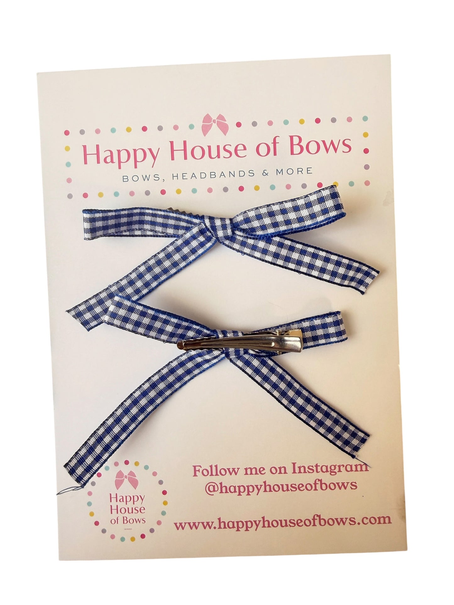 Gingham Mini Hair Bows & Headbands for Kids – Everyday Bow in 10 Colors