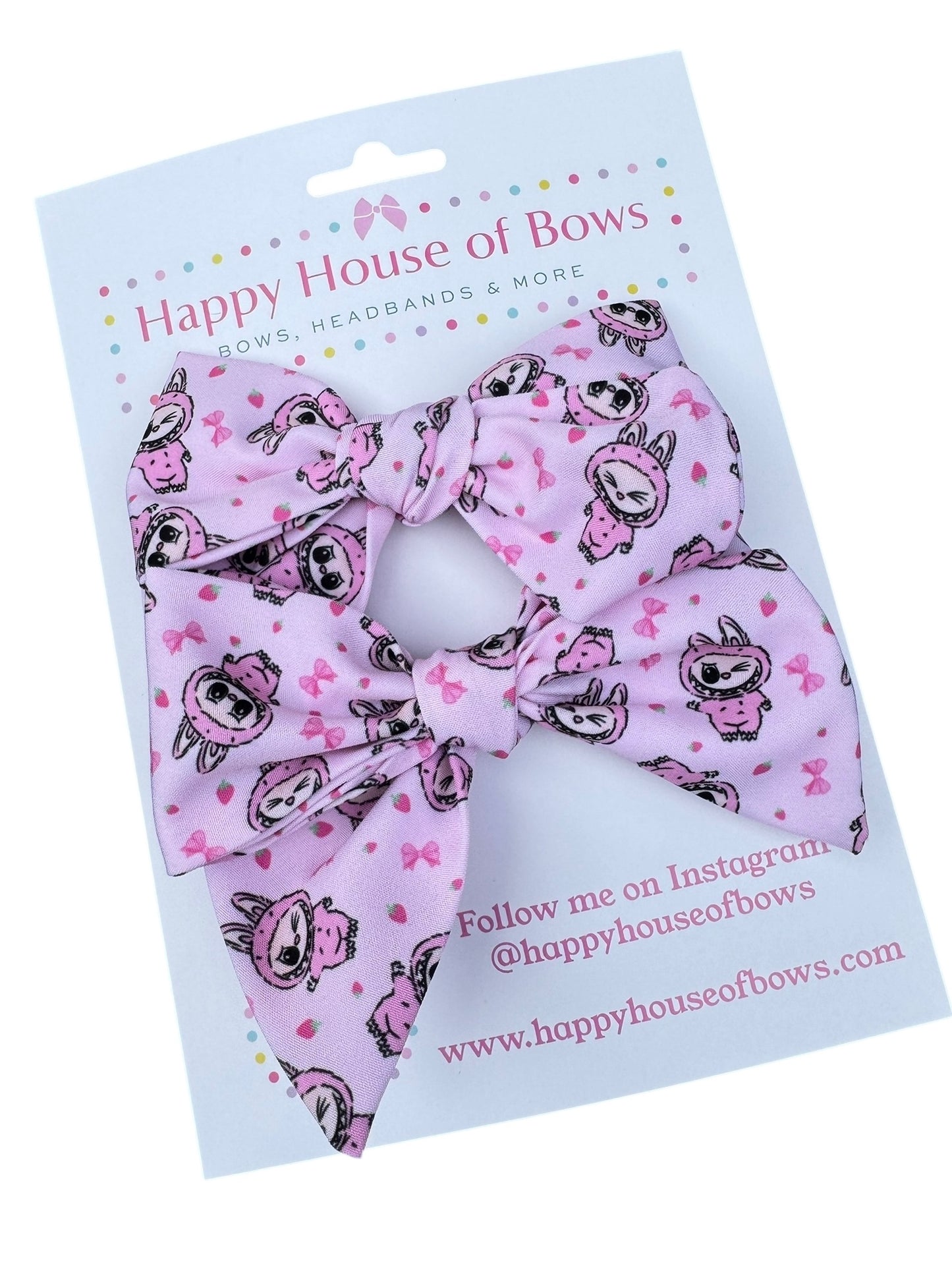 Pink Labu Hair Bows for Little Girls