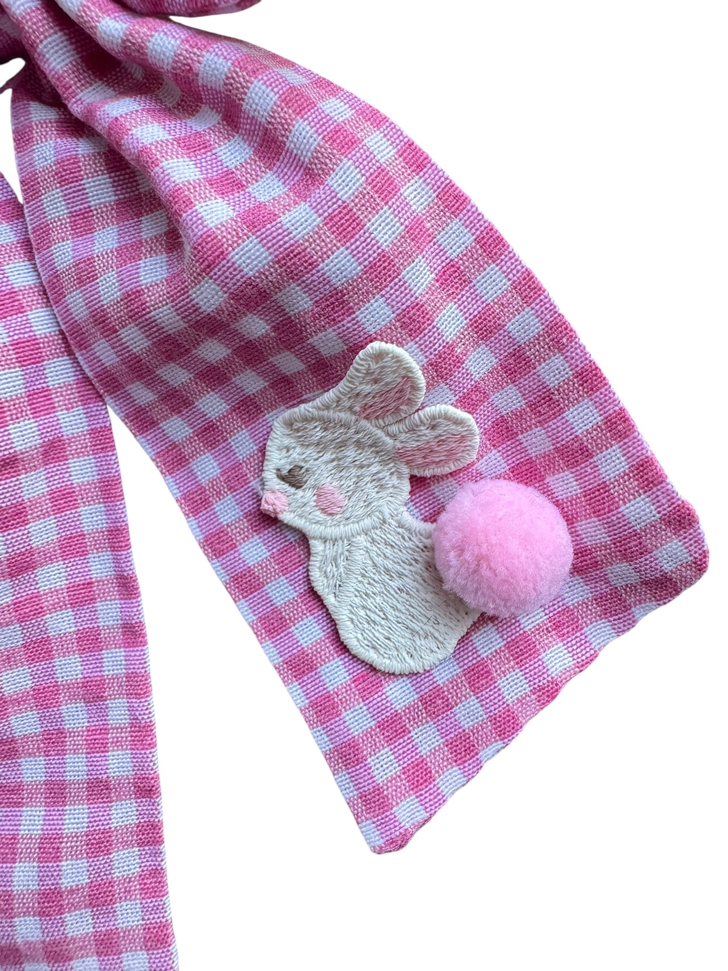 Gingham Bunny Hair Bows - Easter Bow with Alligator Clip