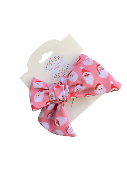 *Pink Santa Hair Bows