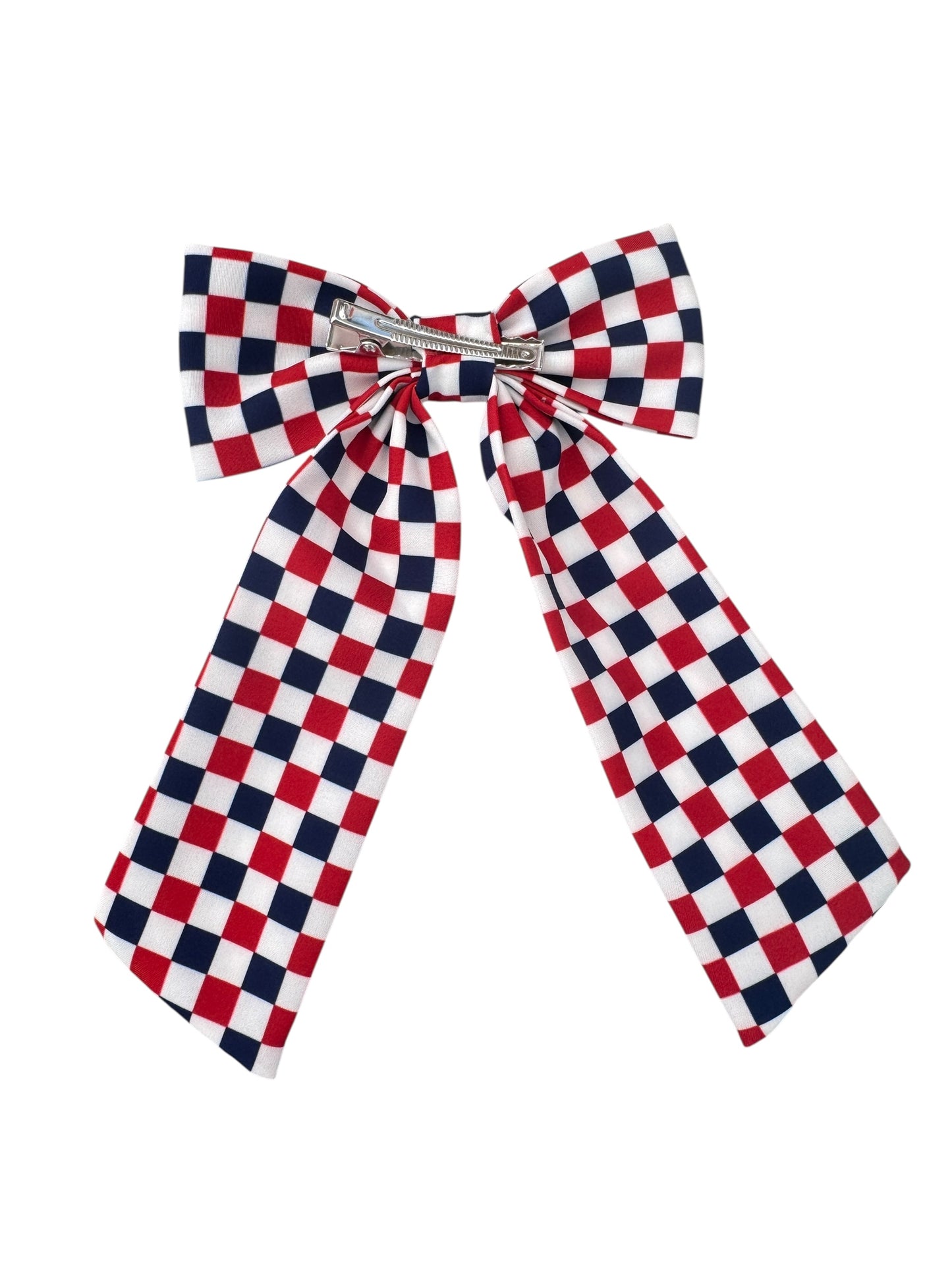 *Red & Blue Checkered Hair Bows