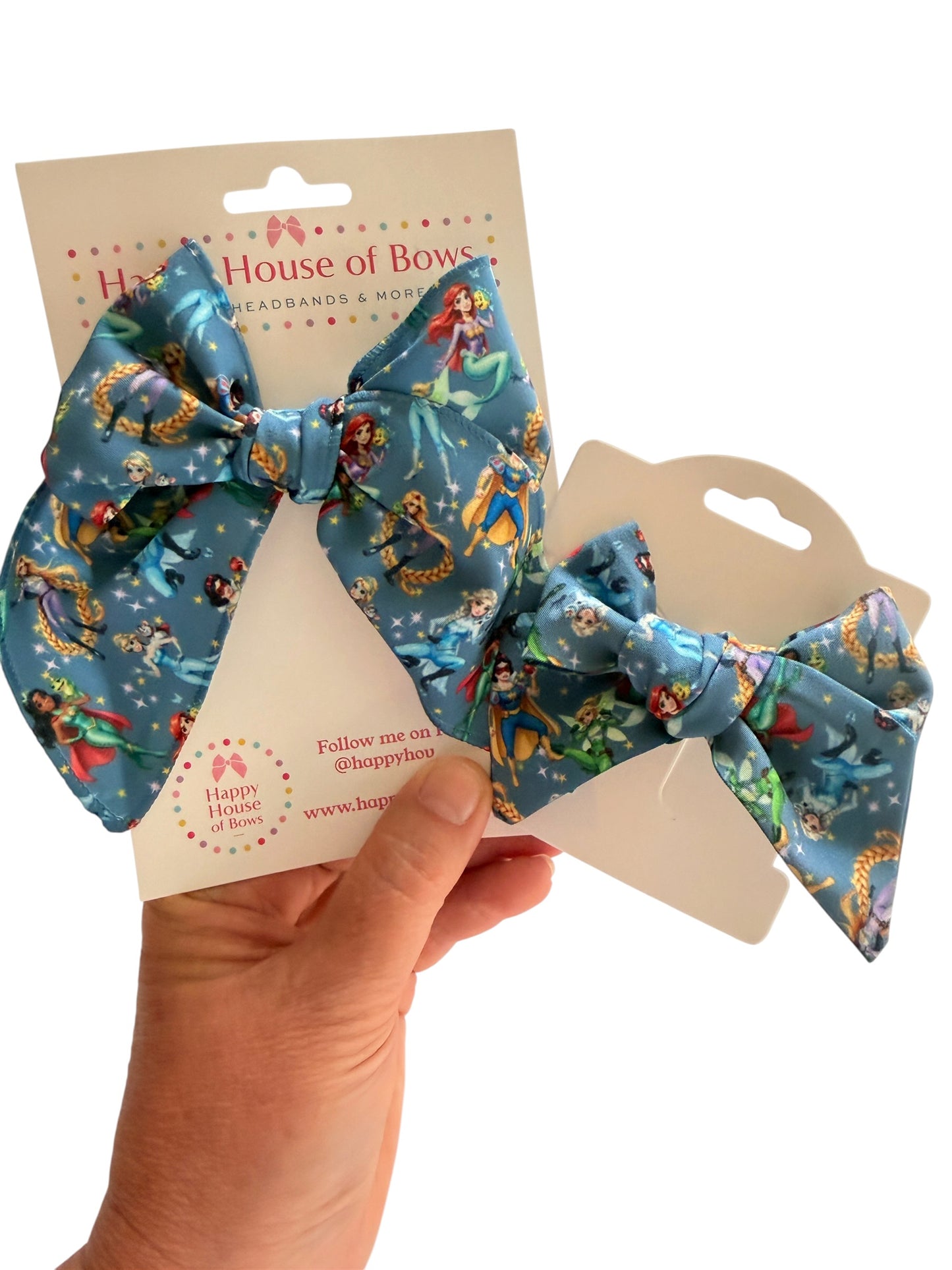Superhero Princess Hair Bows for Girls