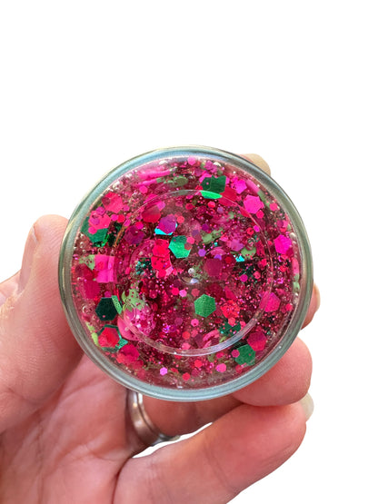 Hot Pink Strawberry Glitter Hair & Body Gel | Sparkle Glitter Gel for Kids & Teens