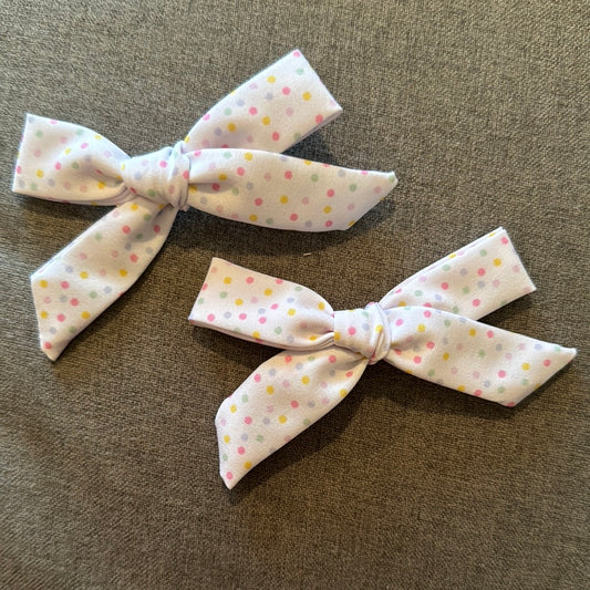 Pastel Polka Dot Hair Bows