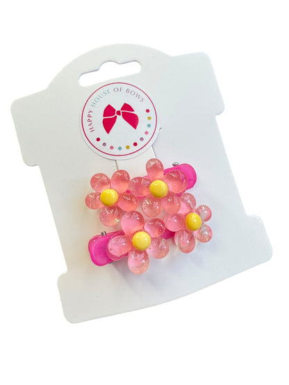 Baby Flower Hair Clips - Spring Snap Clips for Toddlers & Babies