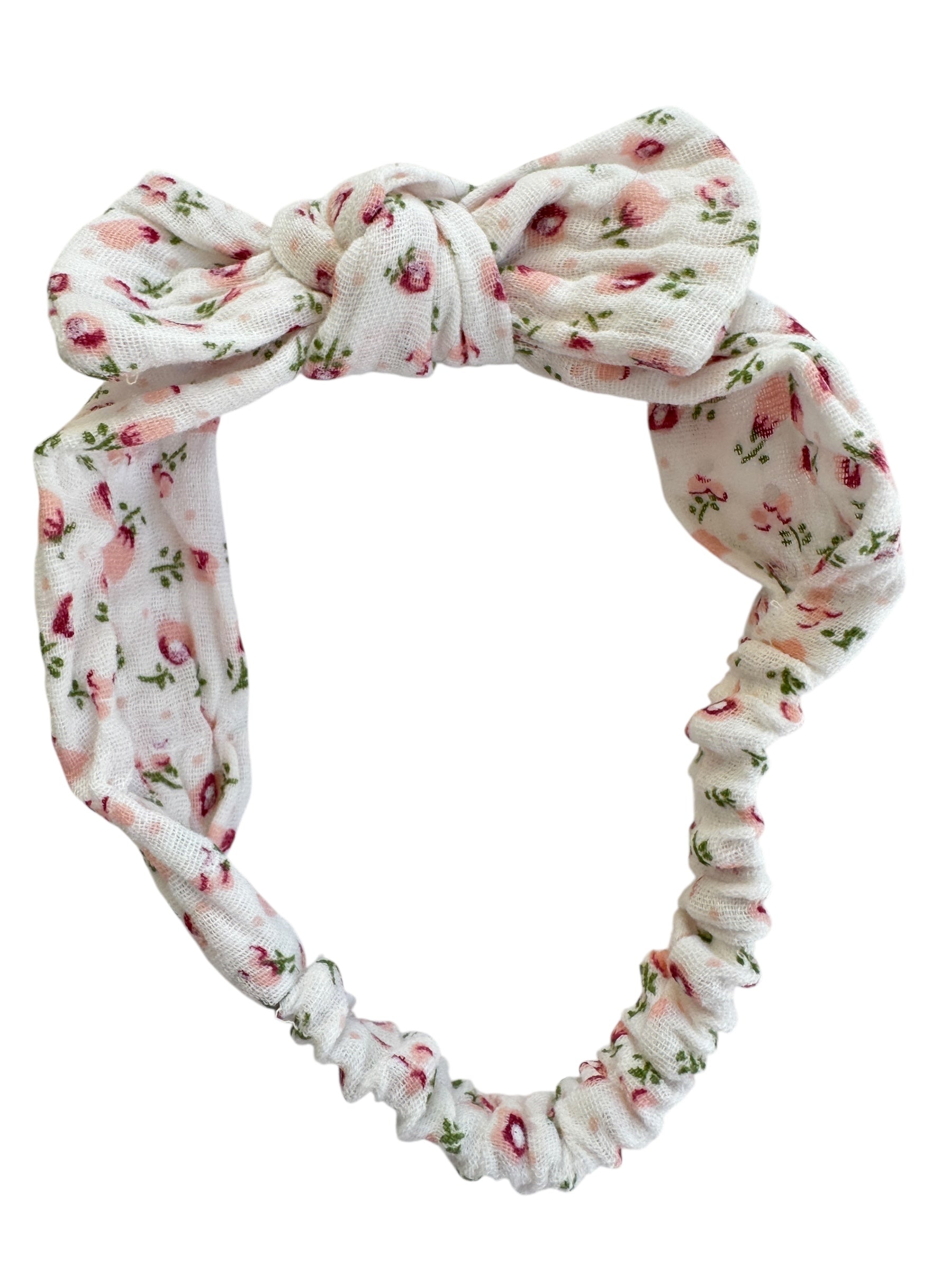Floral patterned headband on a white background