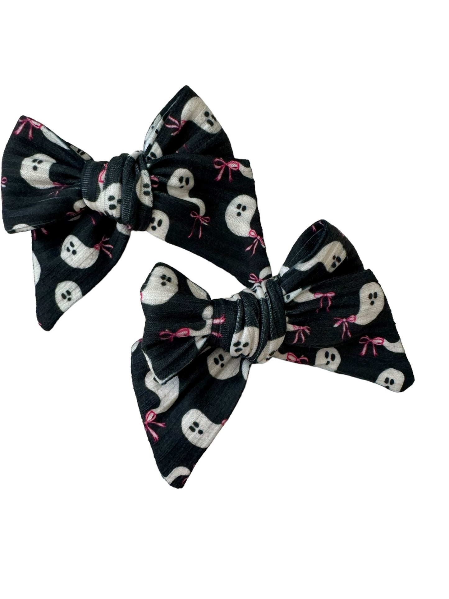 Pink Bow Ghost Hair Bows