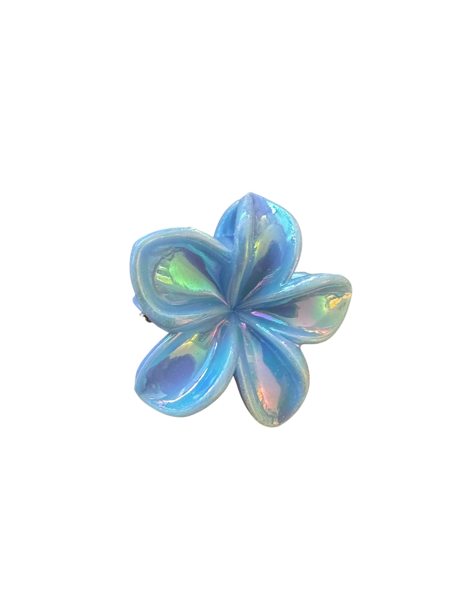 Mini Plumeria Flower Claw Clips for Girls | Tropical Hair Clips Set