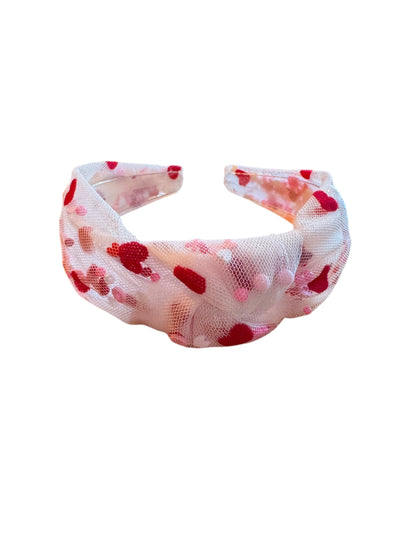 Valentine's Day Shaker Headband - Red Heart Knotted Headband
