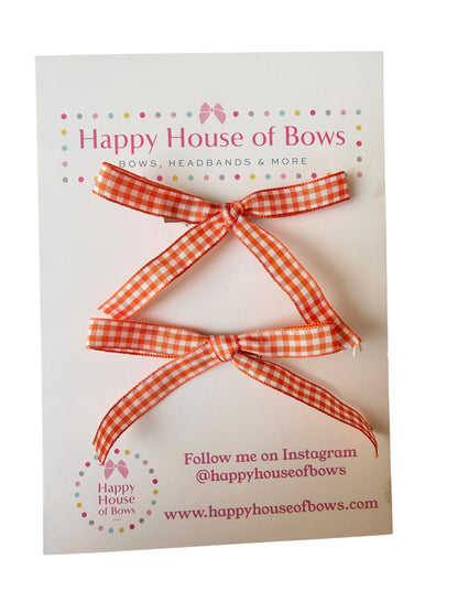 Gingham Mini Hair Bows & Headbands for Kids – Everyday Bow in 10 Colors