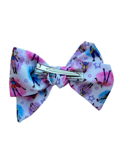 White K-Pop Hair Bows for Little Girls