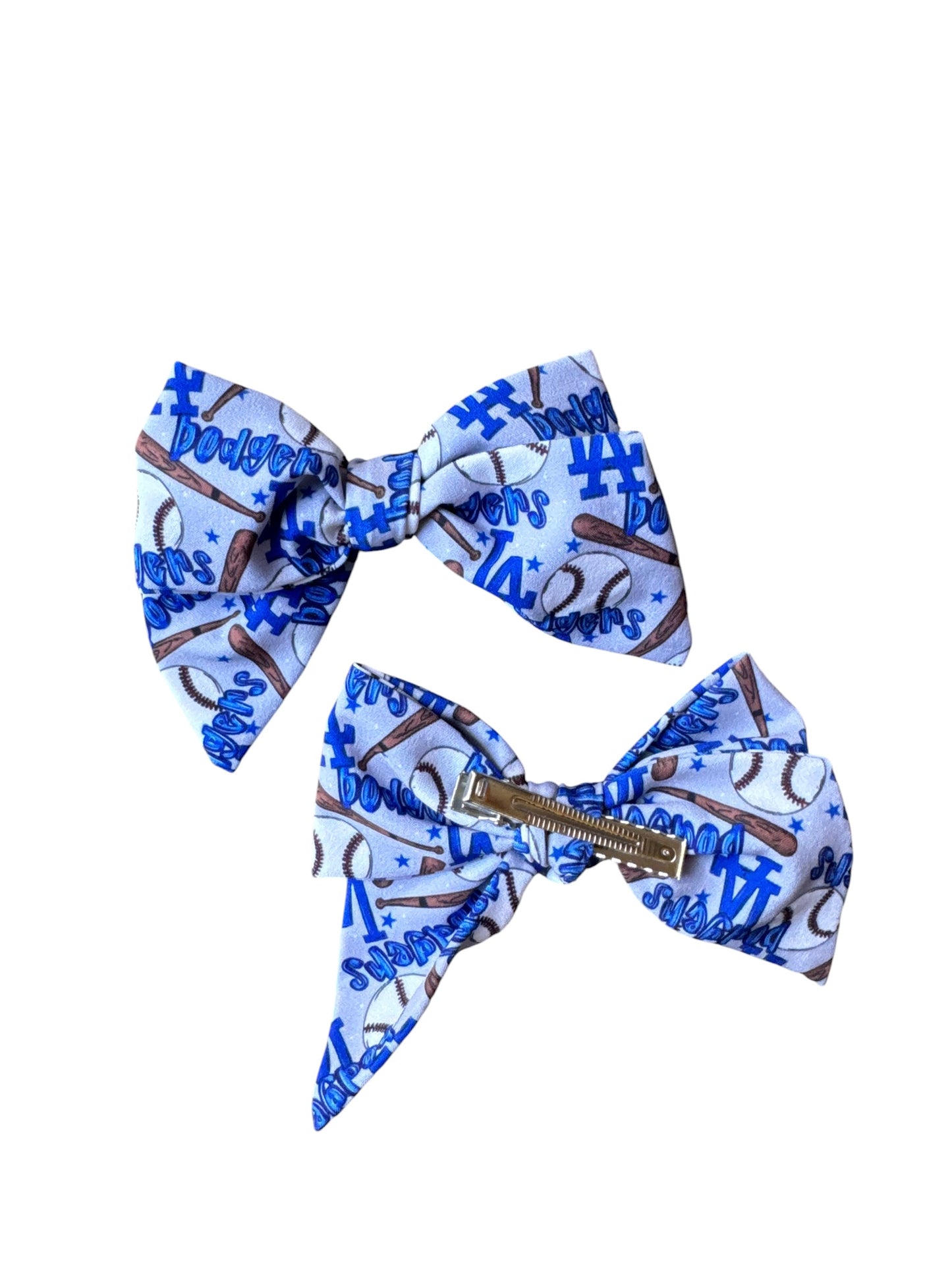 Dodger Baseball Hair Bows for Girls - Sports Bow with Alligator Clip for Game Day