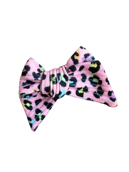 Hot Pink Leopard Print Hair Bow – Girls Hair Bow with Alligator Clip