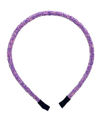 Solid Colored Glitter Headbands