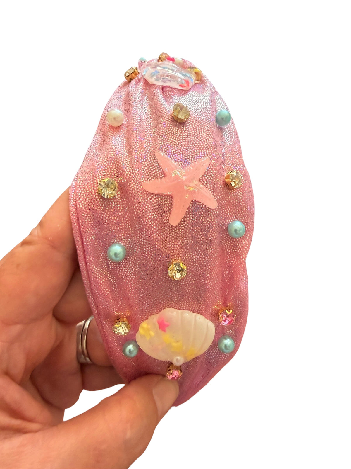Mermaid Rhinestone Headband – Seashell Embellished Hair Accessory