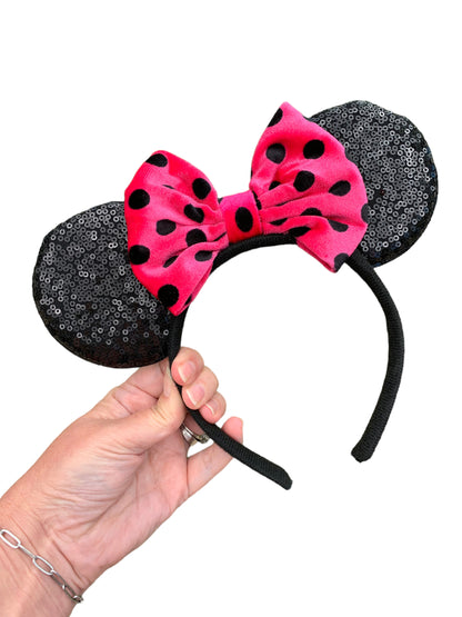 *Polka Dot Mouse Ear Headband