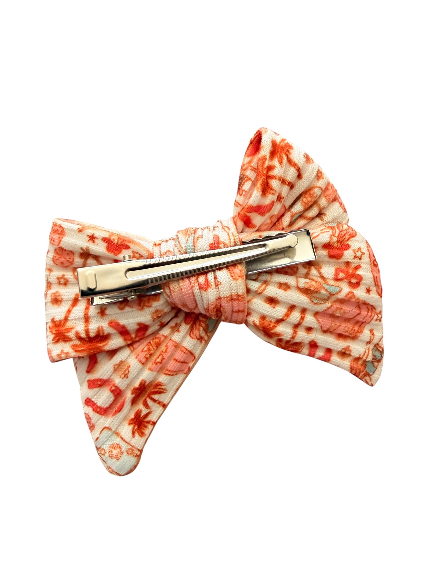 Coastal Cowgirl Hair Bow | Girls Tropical Western Bow with Alligator Clip