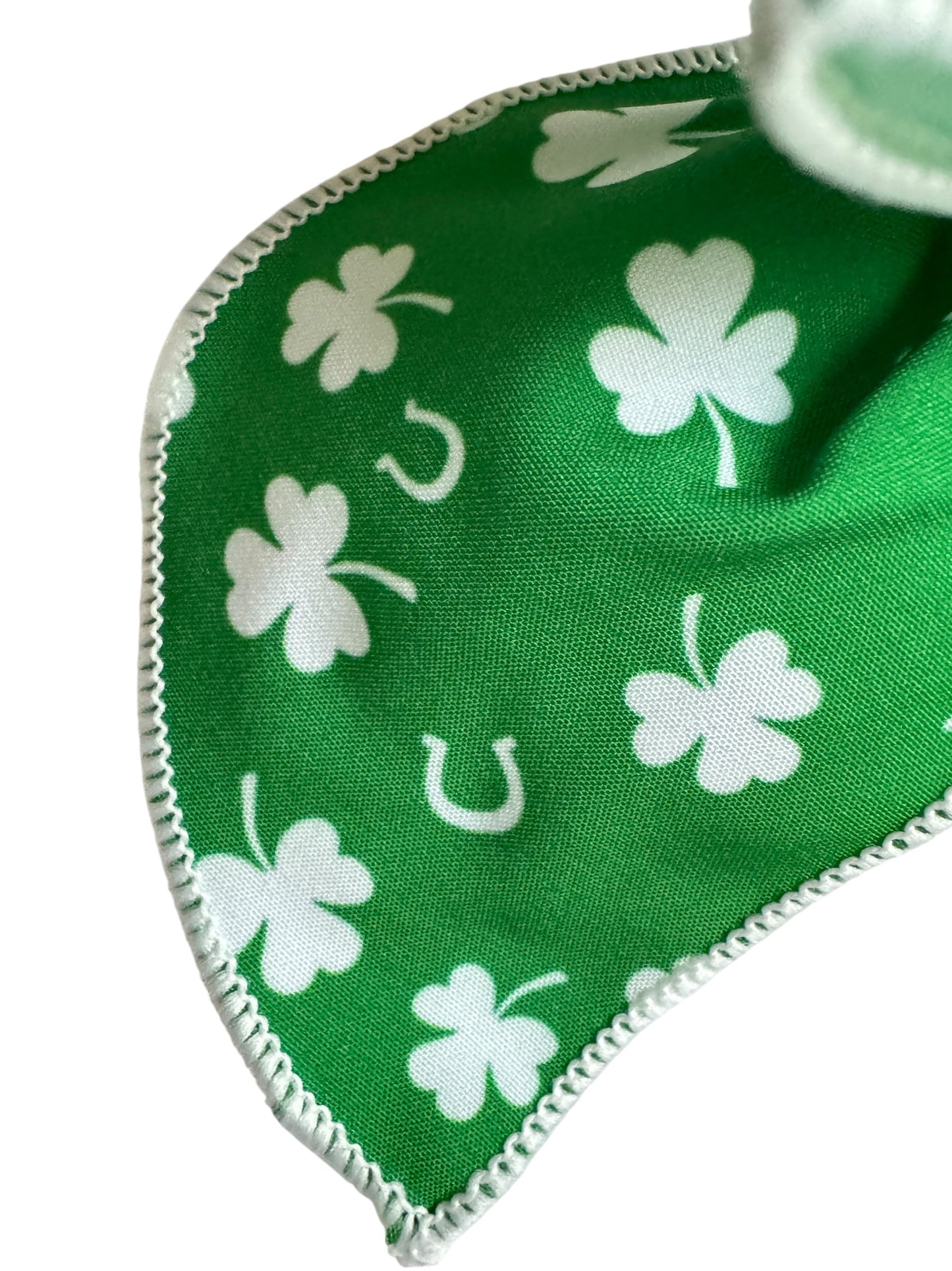 St. Patrick's Day Shamrock Hair Bows - Green Horseshoe Alligator Clips Set