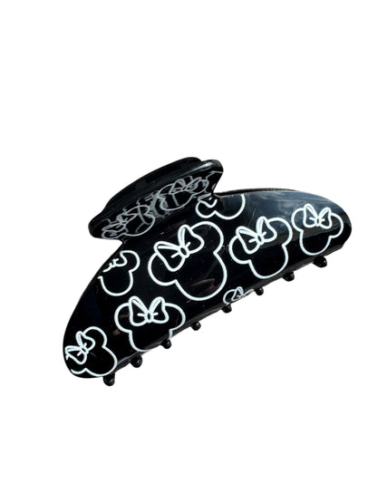 Black Minnie Claw Clips for Girls & Women