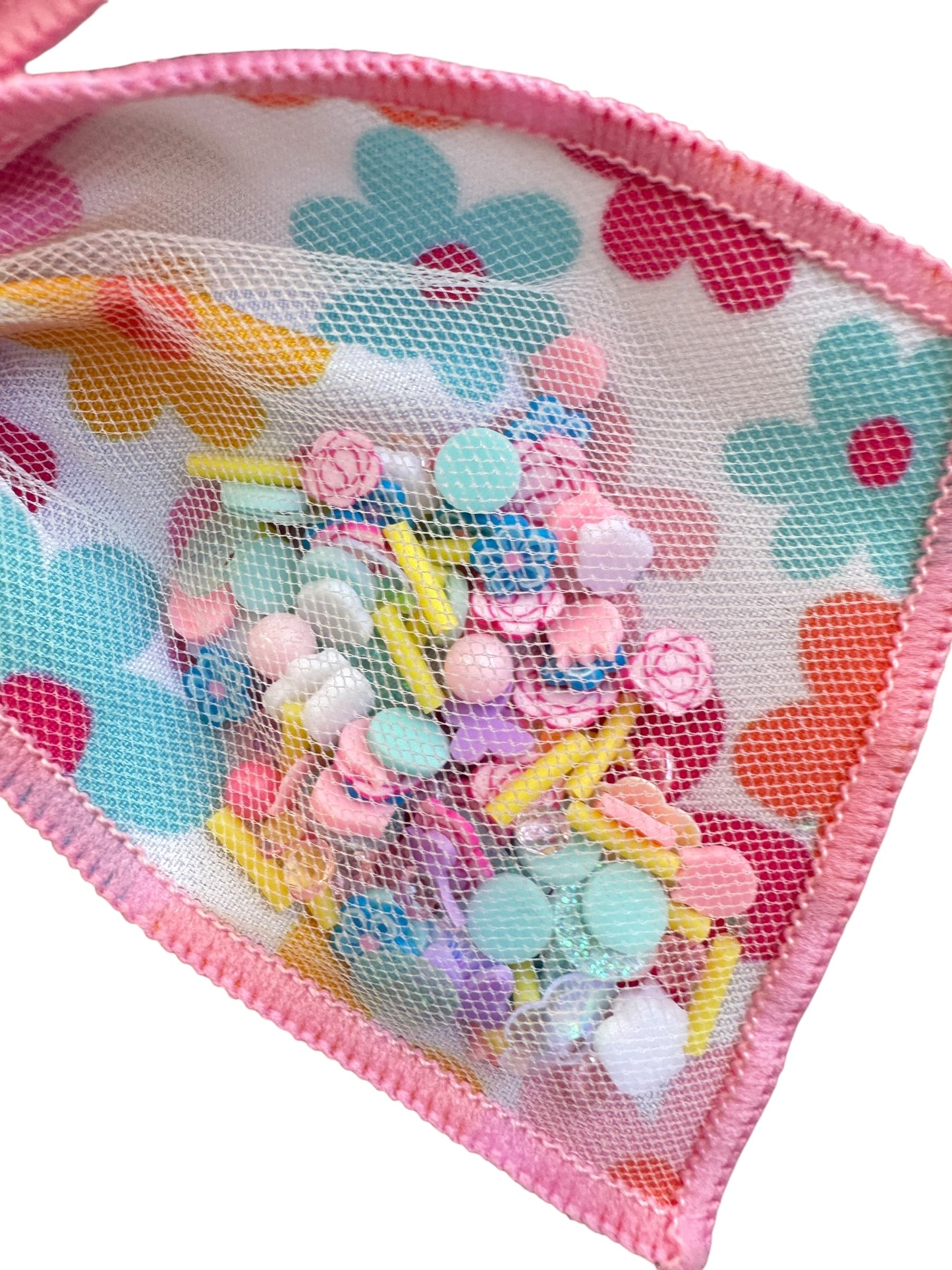 Spring Flower Shaker Hair Bow for Girls - Floral Confetti Alligator Clip