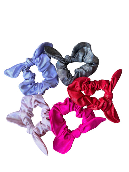 Swim Fabric Scrunchies for Girls | Pool-Proof Hair Ties & Wrist Accessories