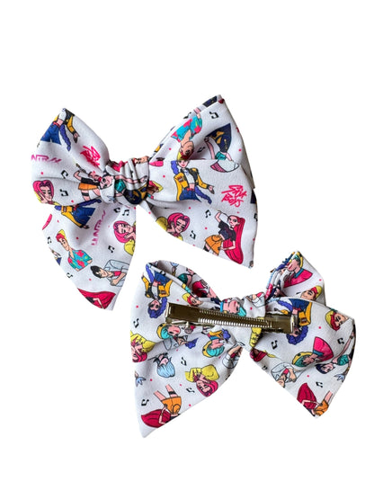 White K-Pop Hair Bows for Girls | Trendy Korean-Inspired Bow Clip