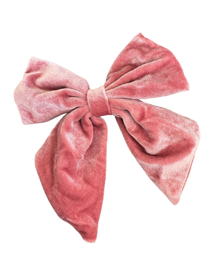 Velvet Holiday Hair Bows - Sailor Bows with Alligator Clip