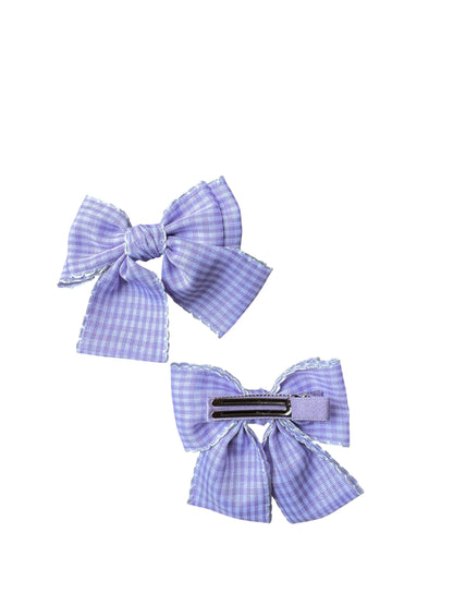 Gingham Pigtail Hair Bows | Everyday Bows for Kids & Toddlers