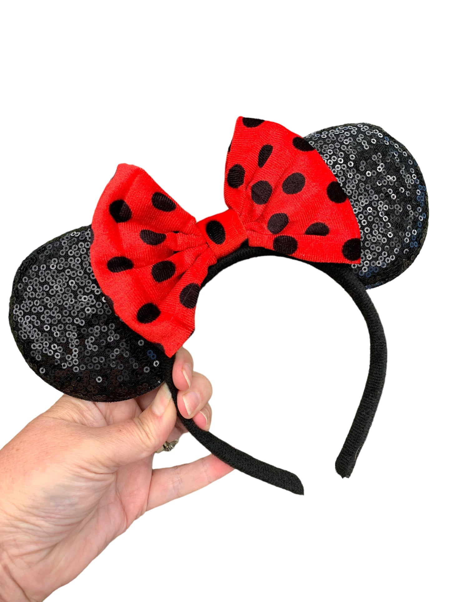 *Polka Dot Mouse Ear Headband