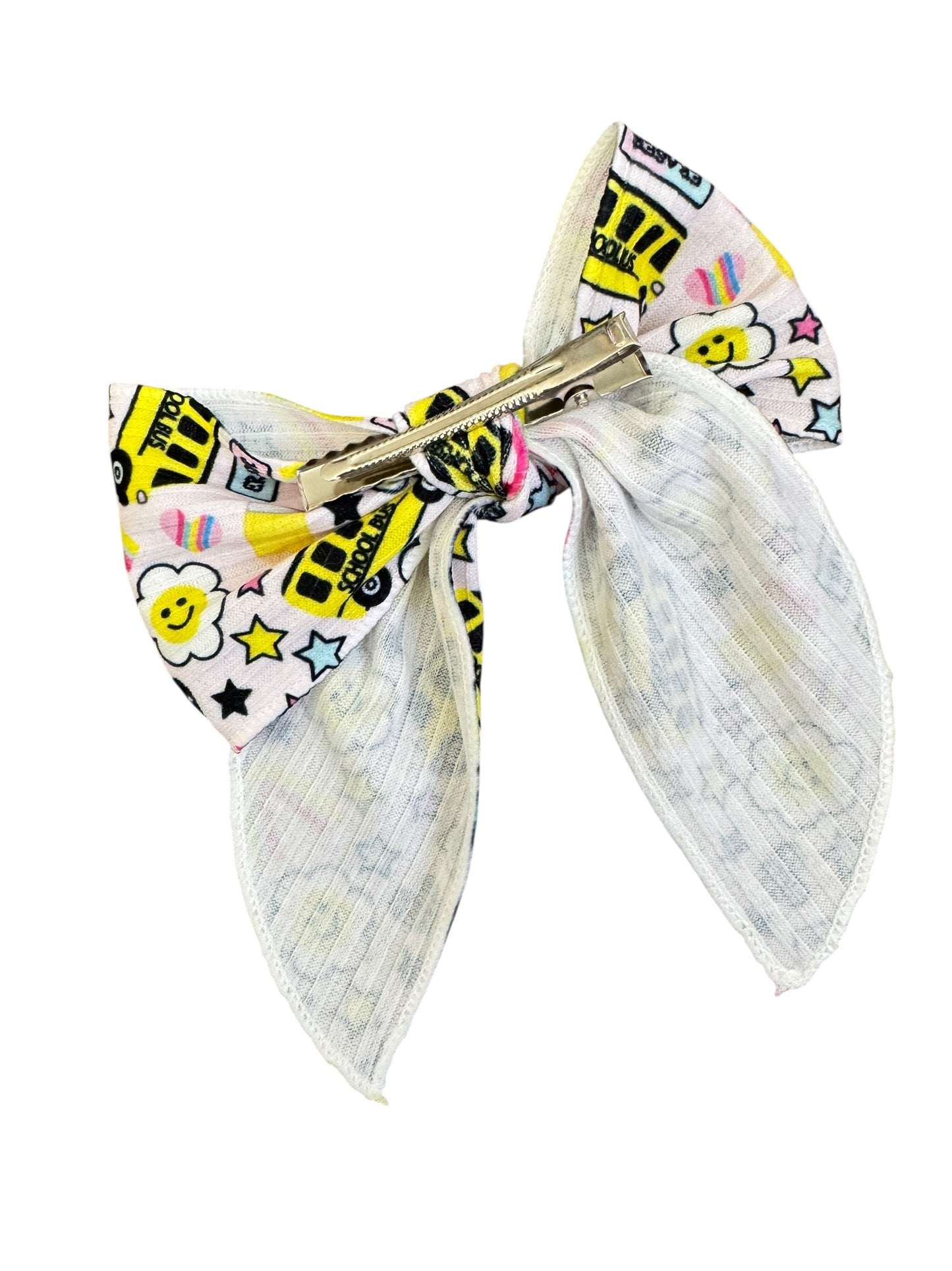 School Bus Hair Bow for Girls | Back to School Hair Accessory