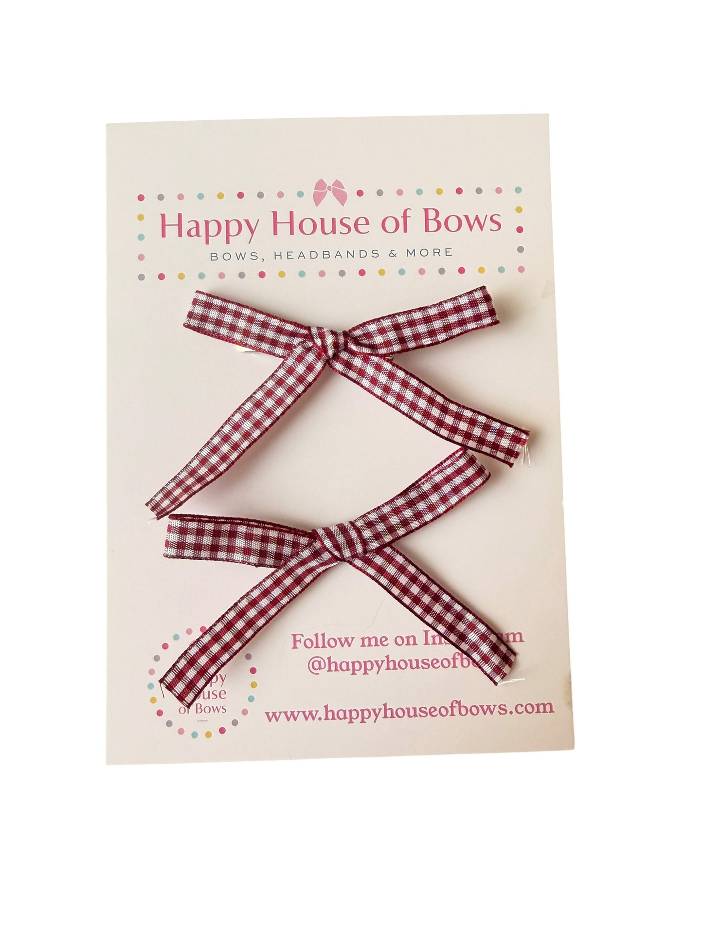 Gingham Mini Hair Bows & Headbands for Kids – Everyday Bow in 10 Colors