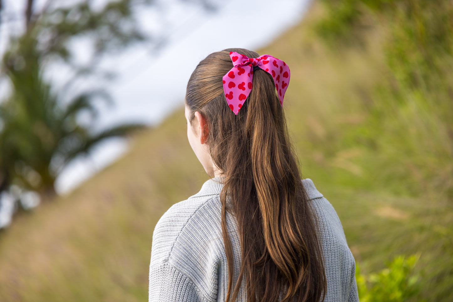 Pink & Red Valentine's Day Mouse Hair Bows