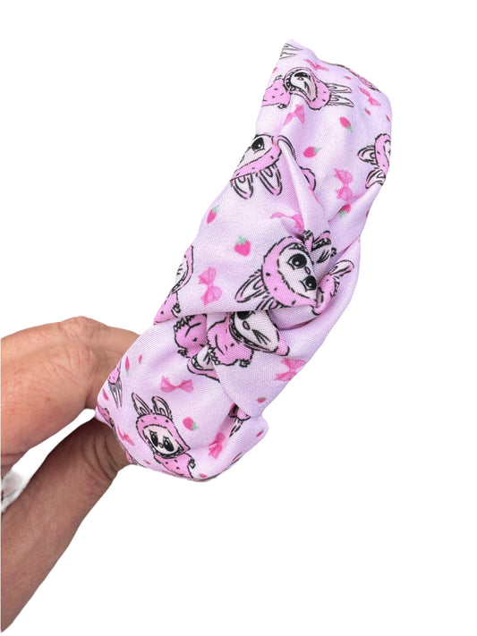 Pink Labu bu Knotted Headband for Little Girls