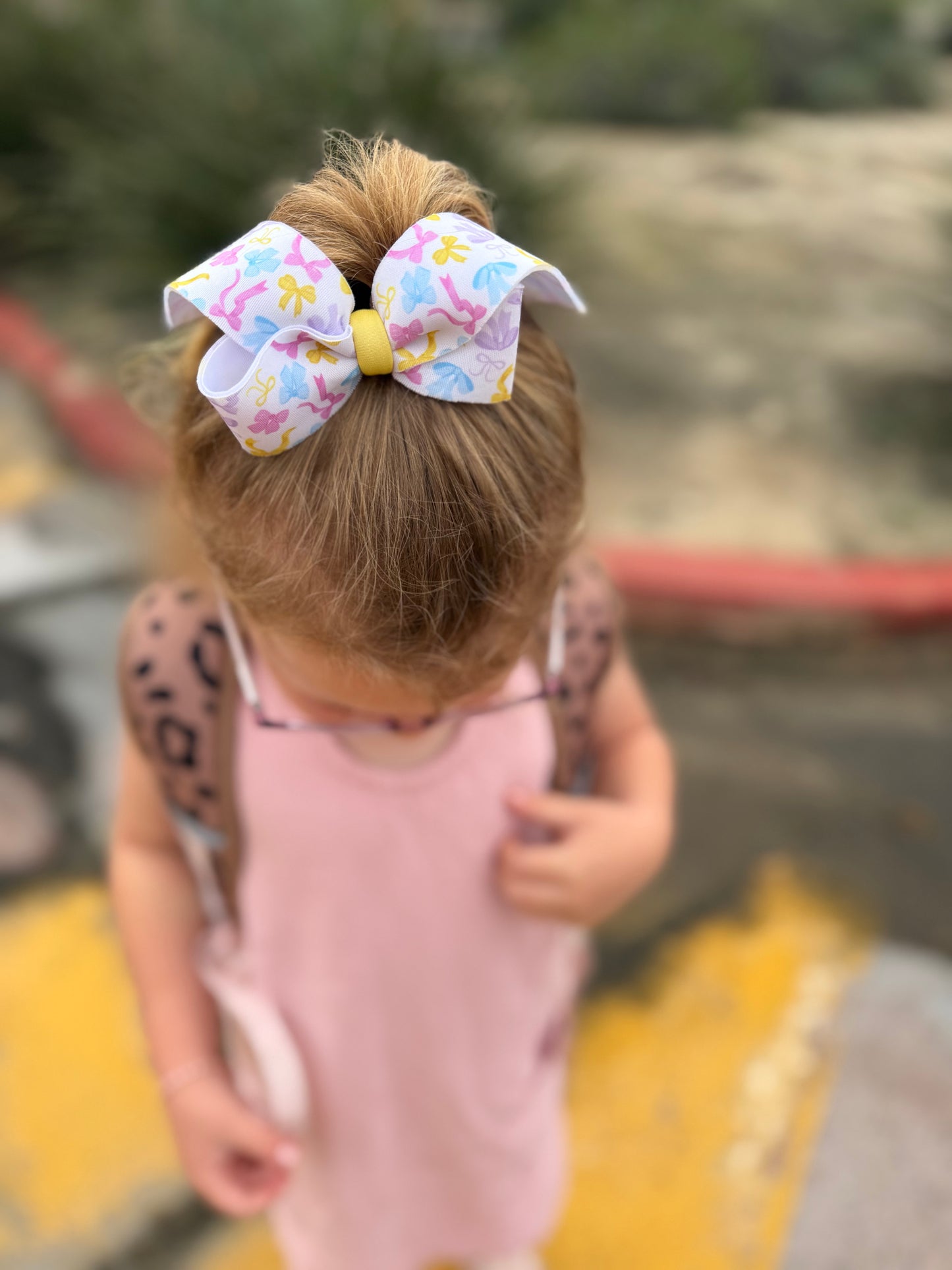 Long Tail Bubble Hair Bows | Neoprene Bow Clips for Girls | Fun Printed Bows