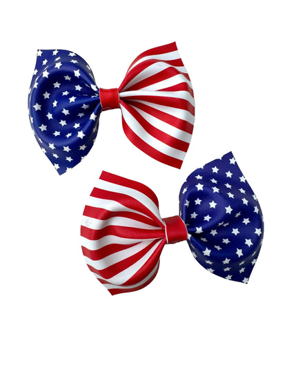 Stars and Stripes Faux Leather Bows