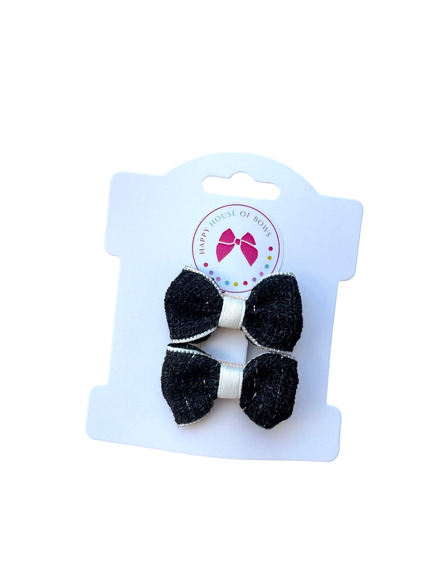 Mini Black & White Baby Hair Clips