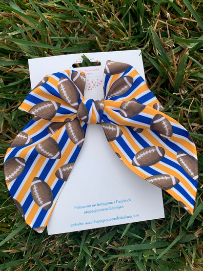 *Football Team Hair Bows