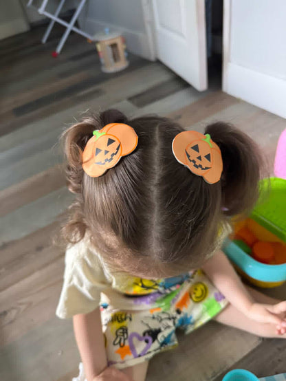 Halloween Snap Hair Clips – Cute Ghost & Pumpkin Barrettes for Kids and Moms
