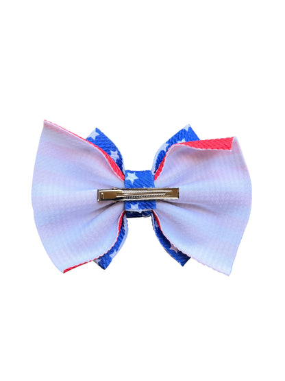 Patriotic Liverpool Hair Bow | Stars & Stripes| 4th of July