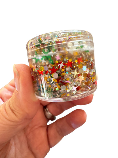 Glitter Hair & Body Gel for Kids – Red & Green Glitter | Holiday Party Glitter