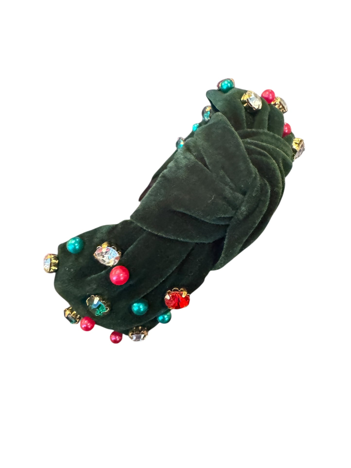 Pearl & Rhinestone Christmas Holiday Headband - Festive Holiday Hair Accessories for Girls & Women